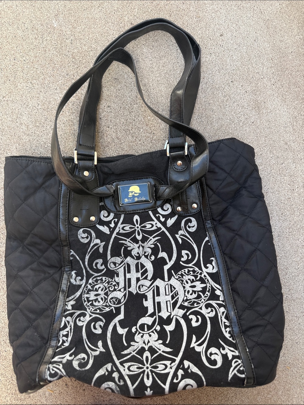 Y2K metal mulisha black tote bag